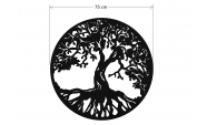Decor perete, Copacul vietii model 2, 75X75 cm, Negru 4