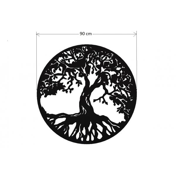Decor perete, Copacul vietii model 2, 90x90 cm, Negru 4