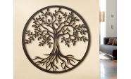 Decor perete, Copacul vietii model 3, 45x45 cm, Negru 4