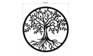 Decor perete, Copacul vietii model 3, 75x75 cm, Negru 5