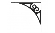 Suport raft decorativ, 15X15 cm, otel, negru 2