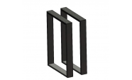 Set 2 picioare masa, Profil lat Metal 80x20 mm , Vopsire in camp electrostatic, Negru mat, 72x50x8 cm 2