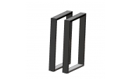 Set 2 picioare masa, Profil lat Metal 80x20 mm , Vopsire in camp electrostatic, Negru mat, 72x50x8 cm 3