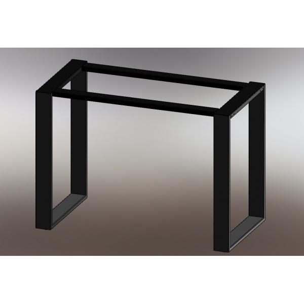 Set 2 picioare masa, Profil lat Metal 80x20 mm , Vopsire in camp electrostatic, Negru mat, 72x50x8 cm 4