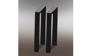 Set 2 picioare masa, Profil lat Metal 80x20 mm , Vopsire in camp electrostic, Negru mat, 72x50x8 cm 5