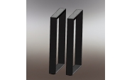 Set 2 picioare masa, Profil lat Metal 80x20 mm , Vopsire in camp electrostatic, Negru mat, 72x50x8 cm 5