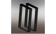 Set 2 picioare masa, Profil lat Metal 80x20 mm , Vopsire in camp electrostatic, Negru mat, 72x50x8 cm 6