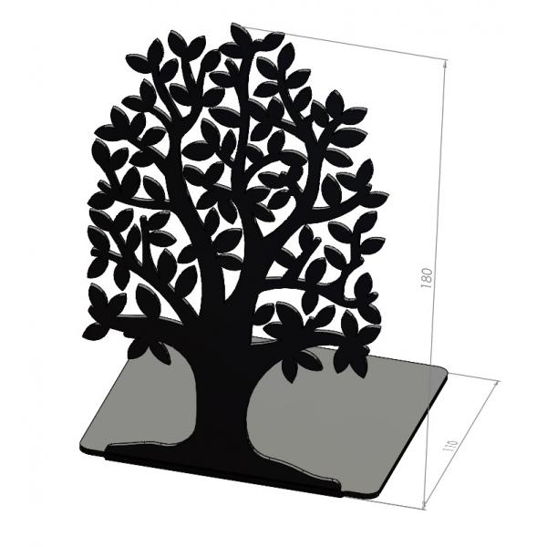 Suport de carte Copacul Vietii, Otel, 180 x 110 mm, Negru mat 3