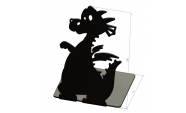 Suport de carte Dragon, Otel, 180 x 110 mm, Negru mat 2