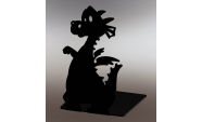 Suport de carte Dragon, Otel, 180 x 110 mm, Negru mat 4