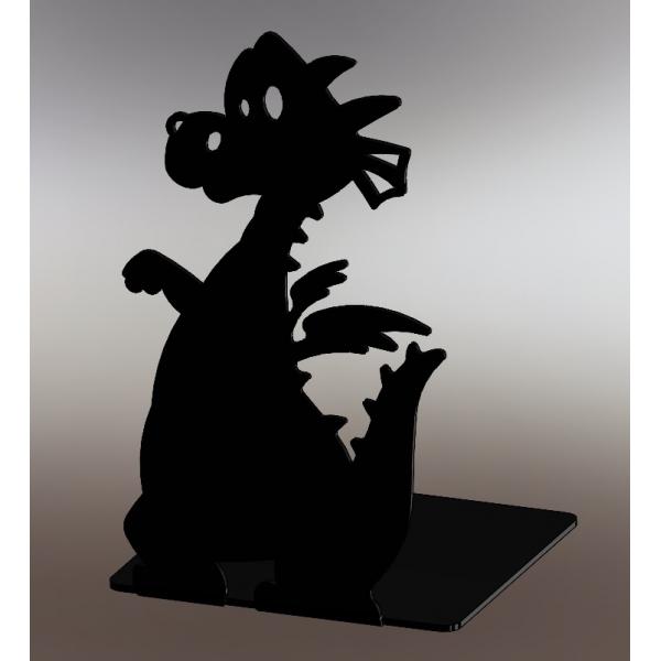 Suport de carte Dragon, Otel, 180 x 110 mm, Negru mat 4