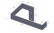 Suport hartie igienica, negru mat, Model 2, 135x80x2.5 mm 3