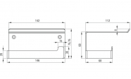 Suport hartie igienica, Model 1, 142x110x2.5 mm, Alb 2