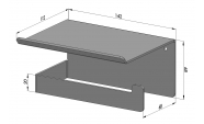 Suport hartie igienica, Model 1, 142x110x2.5 mm, Alb 3