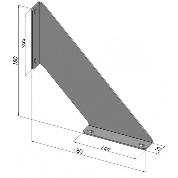 Set 2 Suport raft metalic model 1, 18x18 cm, otel, negru 6