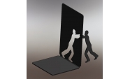 Suport de carte Man Standing, Otel, 180 x 110 mm, Negru mat 2