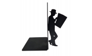 Suport de carte Man Reading, Otel, 180 x 110 mm, Negru mat 3