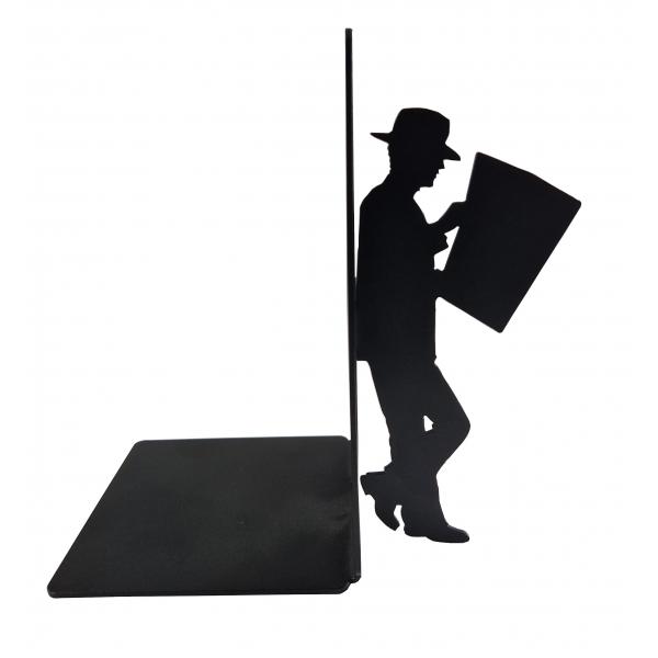 Suport de carte Man Reading, Otel, 180 x 110 mm, Negru mat 3