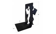 Suport de carte Man Reading, Otel, 180 x 110 mm, Negru mat 4